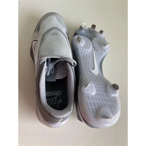 Nike Force Zoom Trout 8 Pro Metal Baseball Cleats Men’s Sz 12 Gray CZ5915-001 - Picture 9 of 10